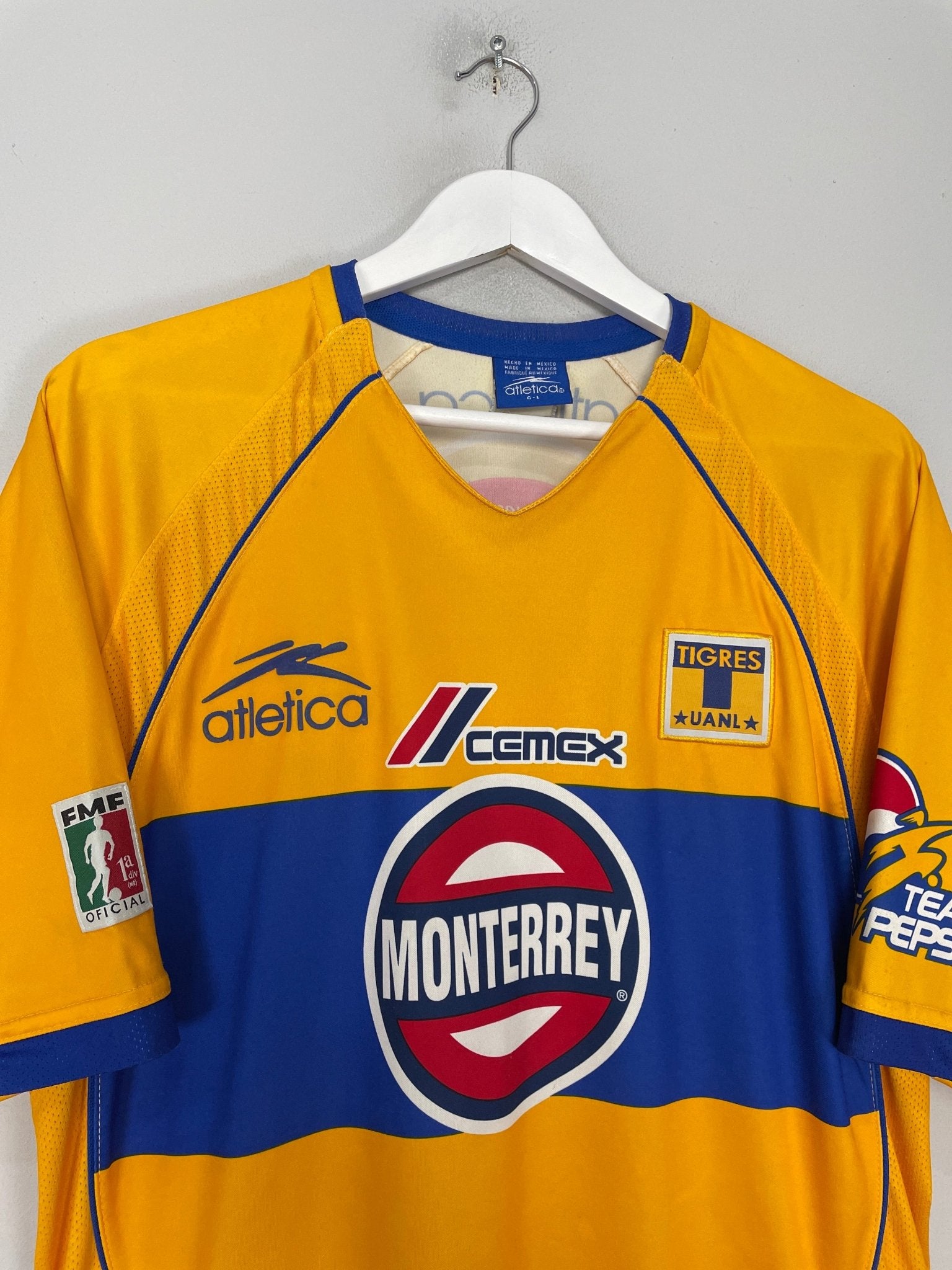 Shop 2004/05 TIGRES HOME SHIRT (L) ATLETICA, classic football shirts, vintage football shirts & retro soccer jerseys at Cult Kits