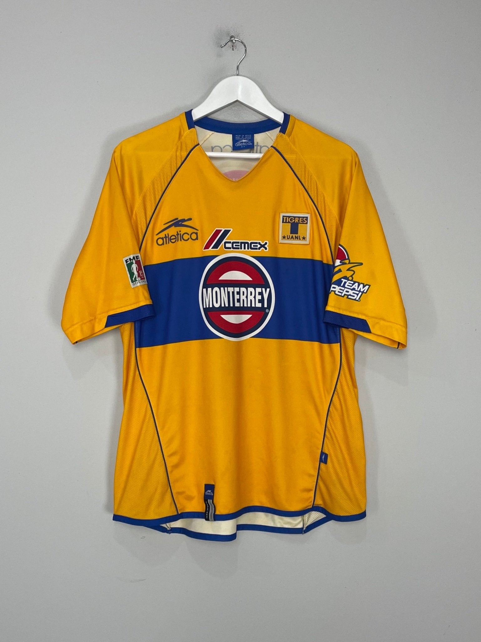 Shop 2004/05 TIGRES HOME SHIRT (L) ATLETICA, classic football shirts, vintage football shirts & retro soccer jerseys at Cult Kits