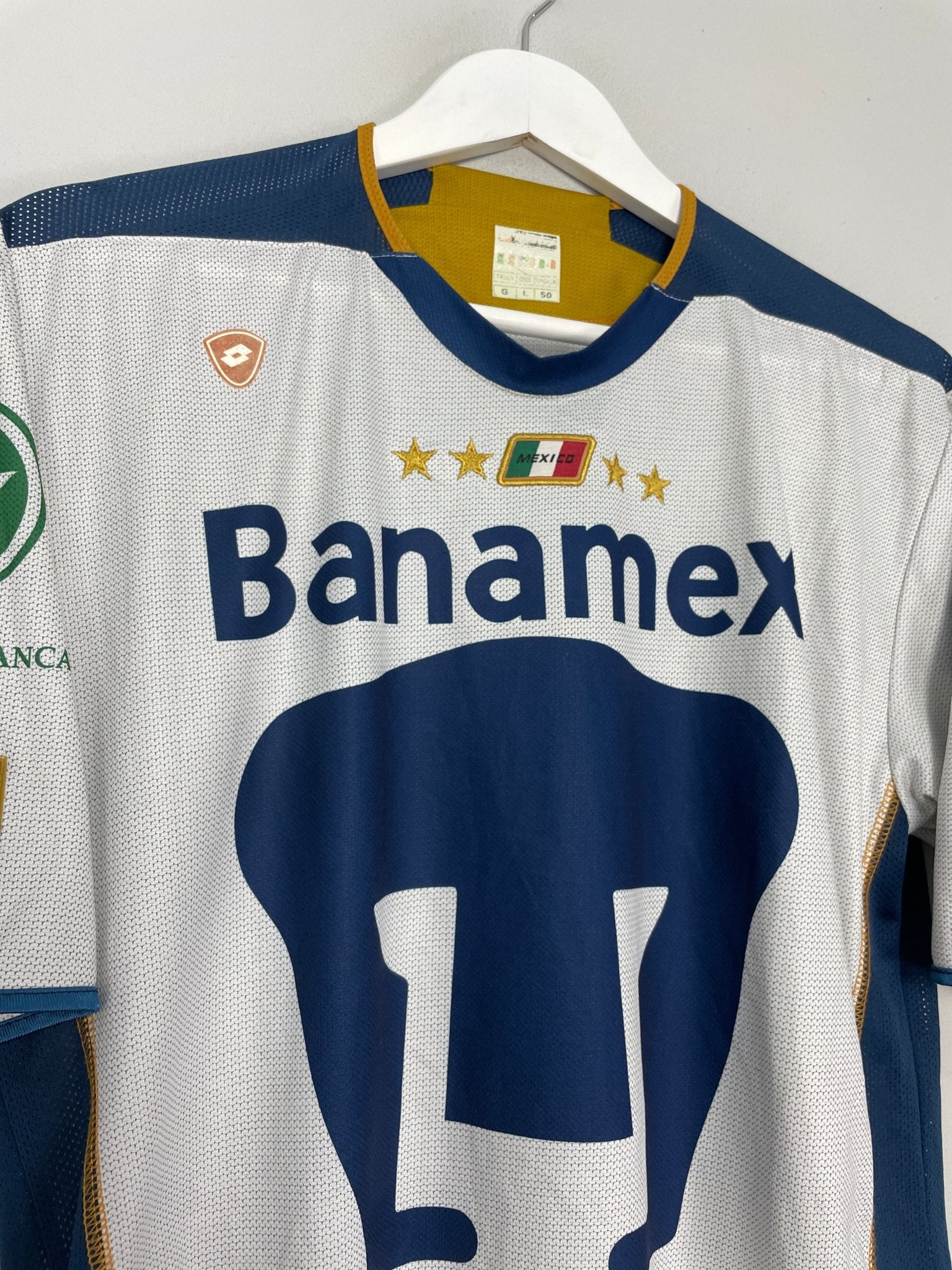 Shop 2004/05 UNAM PUMAS HOME SHIRT (L) LOTTO, classic football shirts, vintage football shirts & retro soccer jerseys at Cult Kits