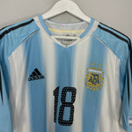 Shop 2004/06 ARGENTINA MESSI #18 HOME SHIRT (L) ADIDAS, classic football shirts, vintage football shirts & retro soccer jerseys at Cult Kits