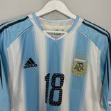 Shop 2004/06 ARGENTINA MESSI #18 HOME SHIRT (L) ADIDAS, classic football shirts, vintage football shirts & retro soccer jerseys at Cult Kits
