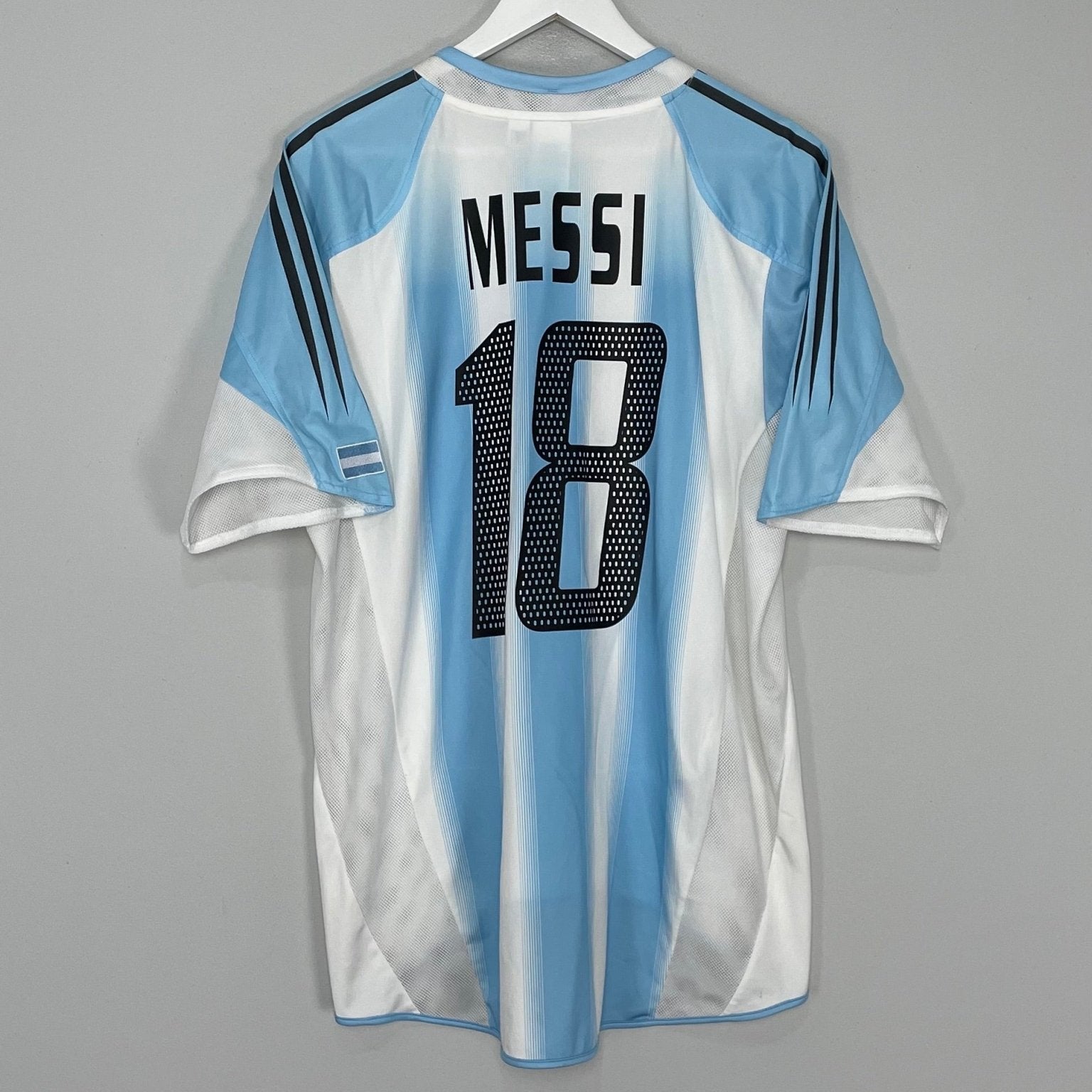 Shop 2004/06 ARGENTINA MESSI #18 HOME SHIRT (L) ADIDAS, classic football shirts, vintage football shirts & retro soccer jerseys at Cult Kits