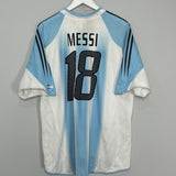 Shop 2004/06 ARGENTINA MESSI #18 HOME SHIRT (XL) ADIDAS, classic football shirts, vintage football shirts & retro soccer jerseys at Cult Kits