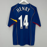 Shop 2004/06 ARSENAL HENRY #14 AWAY SHIRT (M) NIKE, classic football shirts, vintage football shirts & retro soccer jerseys at Cult Kits