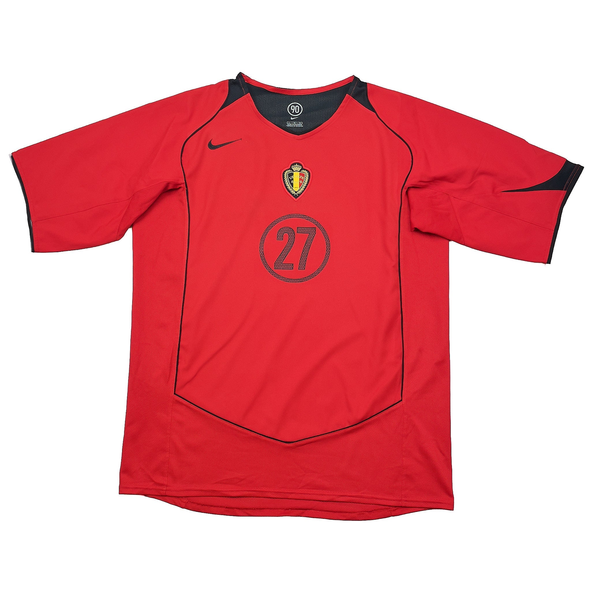 Buy 2004/06 Belgium Kompany 27 Home Shirt (L) Nike ~ Free worldwide shipping available ~ Authentic Vintage Football Shirts from Cult Kits