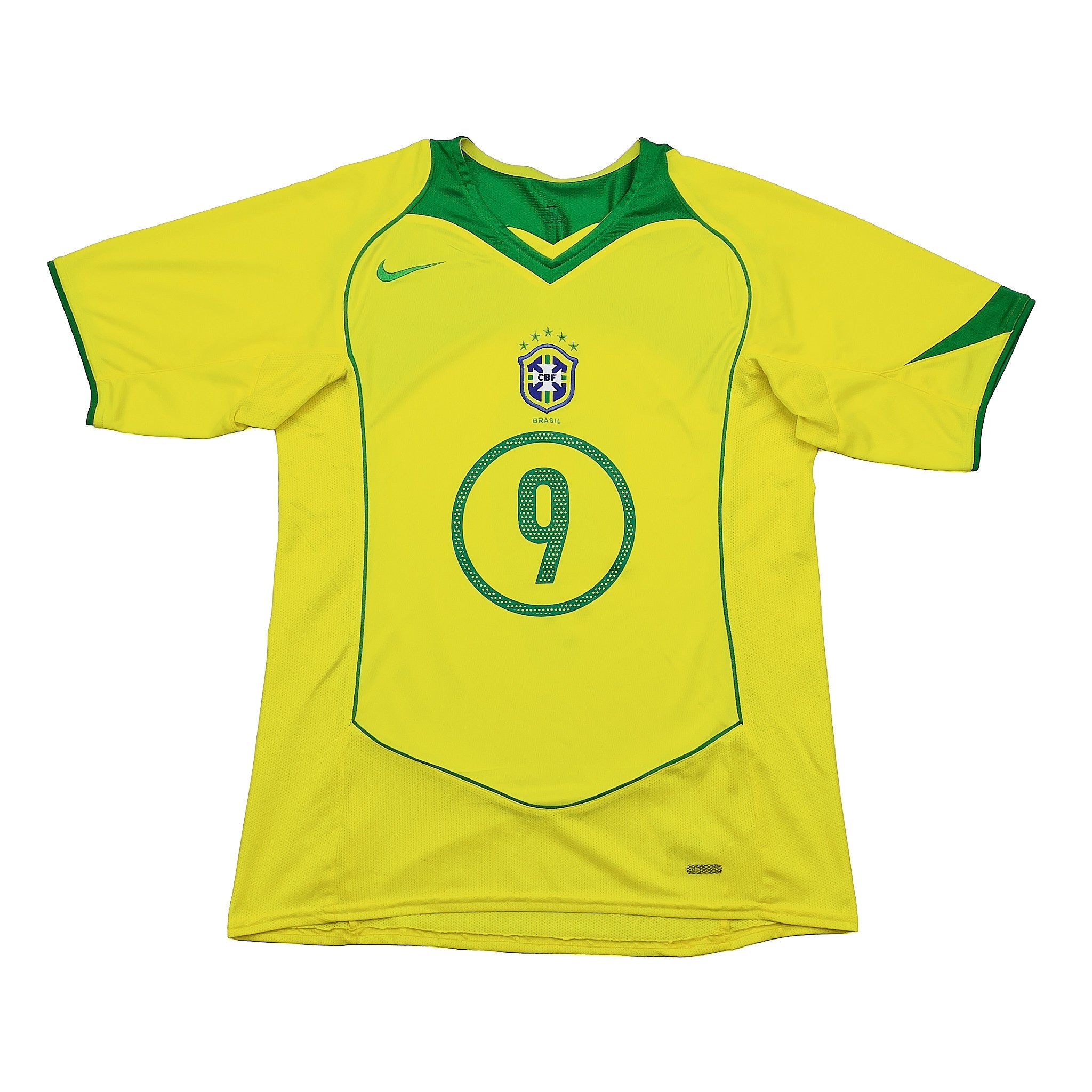 Buy 2004/06 BRAZIL ADRIANO 9 HOME SHIRT (S) NIKE ~ Free worldwide shipping available ~ Authentic Vintage Football Shirts from Cult Kits