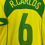 Shop 2004/06 BRAZIL R.CARLOS #6 HOME SHIRT (S) NIKE, classic football shirts, vintage football shirts & retro soccer jerseys at Cult Kits