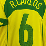 Shop 2004/06 BRAZIL R.CARLOS #6 HOME SHIRT (S) NIKE, classic football shirts, vintage football shirts & retro soccer jerseys at Cult Kits