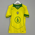 Shop 2004/06 BRAZIL R.CARLOS #6 HOME SHIRT (S) NIKE, classic football shirts, vintage football shirts & retro soccer jerseys at Cult Kits