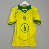 Shop 2004/06 BRAZIL R.CARLOS #6 HOME SHIRT (S) NIKE, classic football shirts, vintage football shirts & retro soccer jerseys at Cult Kits