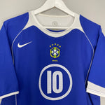 Shop 2004/06 BRAZIL RONALDINHO #10 AWAY SHIRT (L) NIKE, classic football shirts, vintage football shirts & retro soccer jerseys at Cult Kits