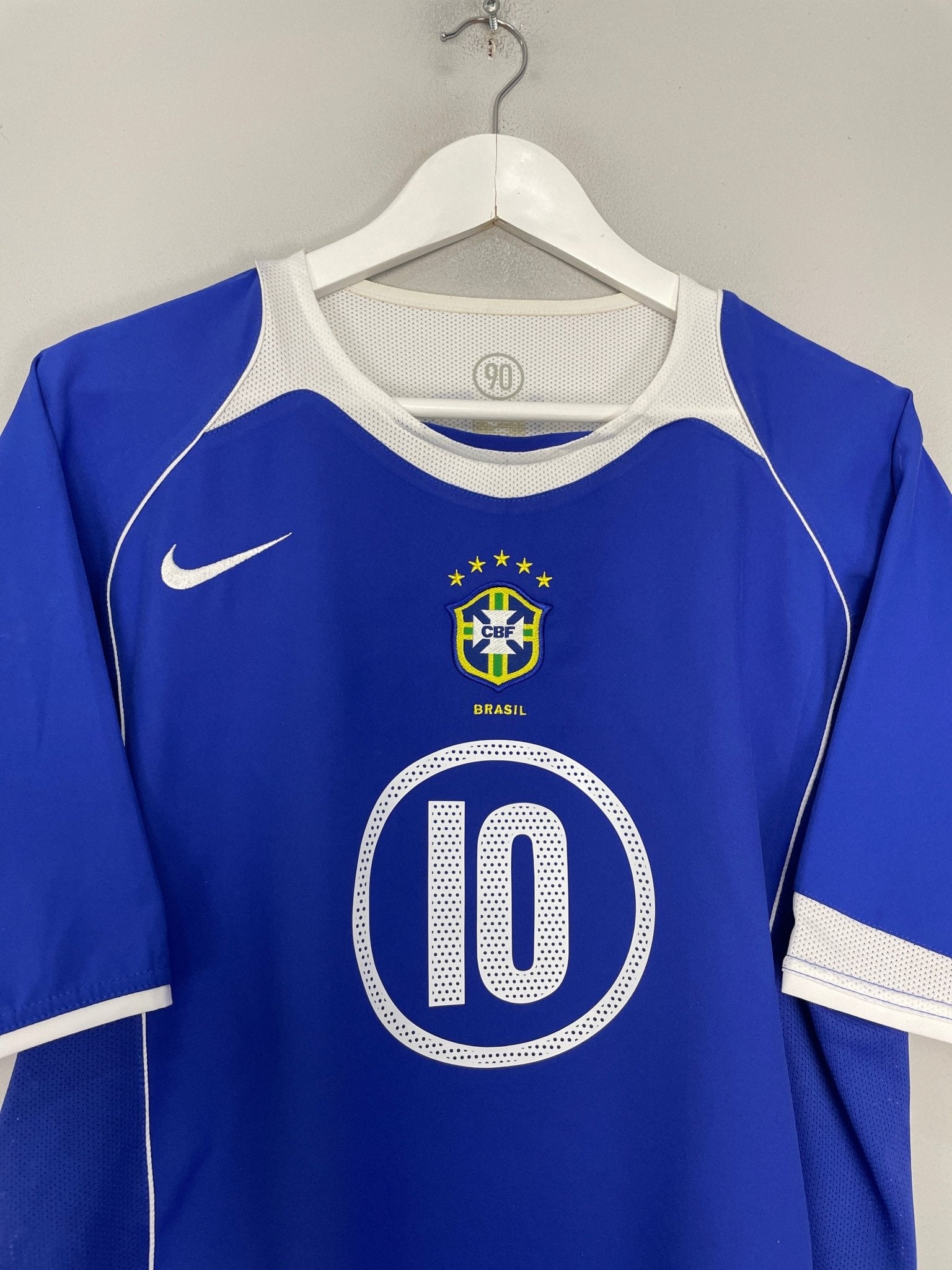 Shop 2004/06 BRAZIL RONALDINHO #10 AWAY SHIRT (L) NIKE, classic football shirts, vintage football shirts & retro soccer jerseys at Cult Kits