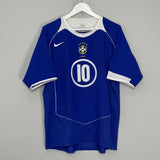Shop 2004/06 BRAZIL RONALDINHO #10 AWAY SHIRT (L) NIKE, classic football shirts, vintage football shirts & retro soccer jerseys at Cult Kits