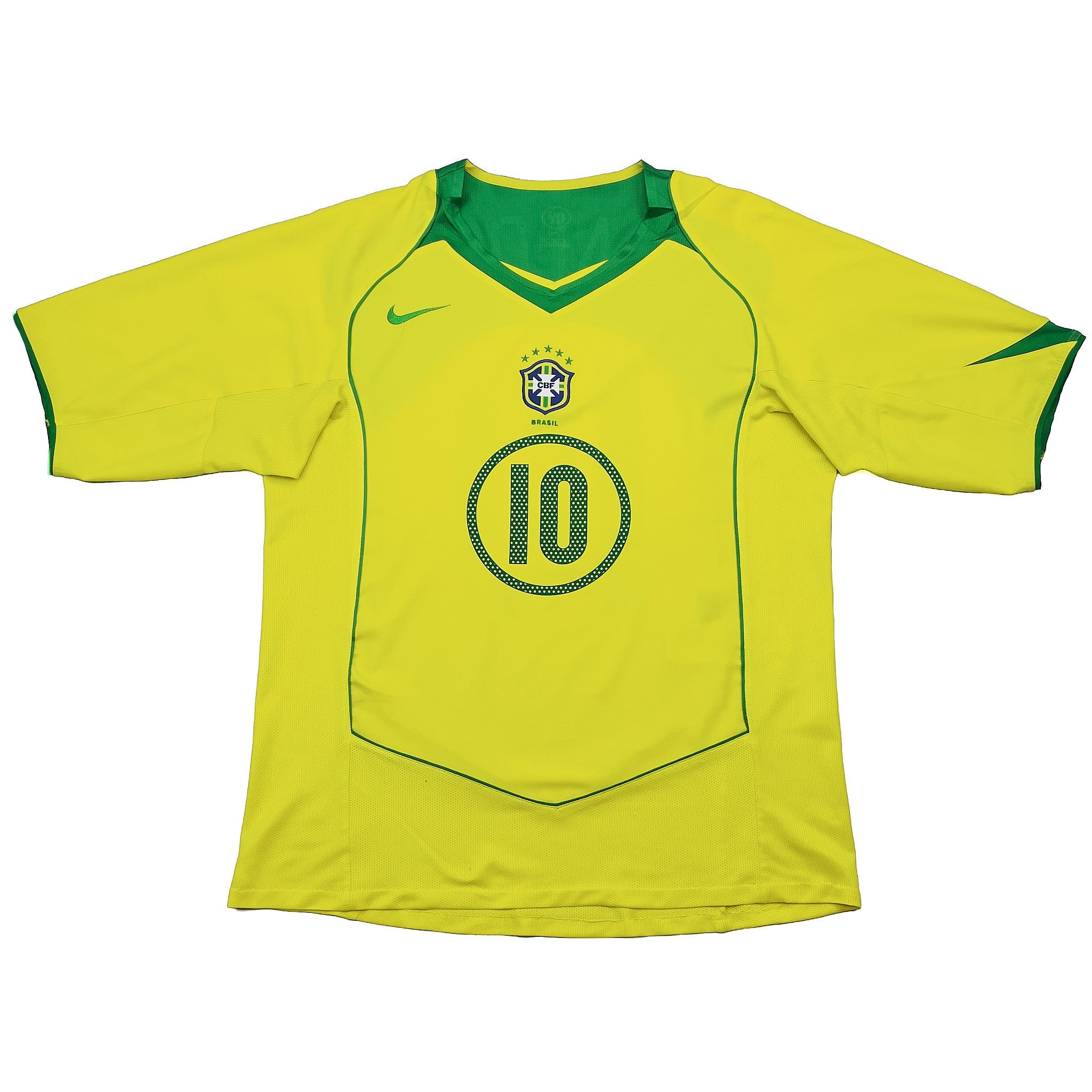 Buy 2004/06 Brazil Ronaldinho 10 Home Shirt (L) Nike ~ Free worldwide shipping available ~ Authentic Vintage Football Shirts from Cult Kits