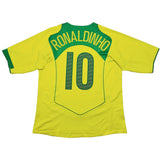 Buy 2004/06 Brazil Ronaldinho 10 Home Shirt (L) Nike ~ Free worldwide shipping available ~ Authentic Vintage Football Shirts from Cult Kits