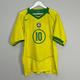 Shop 2004/06 BRAZIL RONALDINHO #10 HOME SHIRT (L) NIKE, classic football shirts, vintage football shirts & retro soccer jerseys at Cult Kits