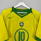 Shop 2004/06 BRAZIL RONALDINHO #10 HOME SHIRT (L) NIKE, classic football shirts, vintage football shirts & retro soccer jerseys at Cult Kits