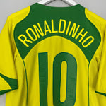 Shop 2004/06 BRAZIL RONALDINHO #10 HOME SHIRT (L) NIKE, classic football shirts, vintage football shirts & retro soccer jerseys at Cult Kits