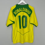 Shop 2004/06 BRAZIL RONALDINHO #10 HOME SHIRT (L) NIKE, classic football shirts, vintage football shirts & retro soccer jerseys at Cult Kits