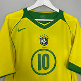 Shop 2004/06 BRAZIL RONALDINHO #10 HOME SHIRT (L) NIKE, classic football shirts, vintage football shirts & retro soccer jerseys at Cult Kits