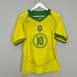 Shop 2004/06 BRAZIL RONALDINHO #10 HOME SHIRT (S) NIKE, classic football shirts, vintage football shirts & retro soccer jerseys at Cult Kits