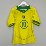 Shop 2004/06 BRAZIL RONALDINHO #10 HOME SHIRT (S) NIKE, classic football shirts, vintage football shirts & retro soccer jerseys at Cult Kits