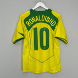 Shop 2004/06 BRAZIL RONALDINHO #10 HOME SHIRT (S) NIKE, classic football shirts, vintage football shirts & retro soccer jerseys at Cult Kits