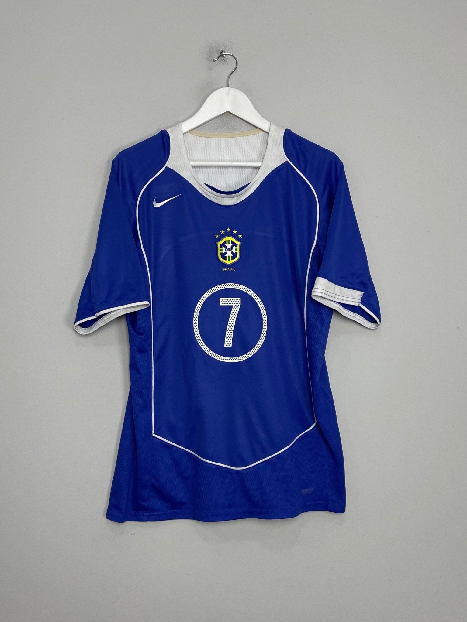 Shop 2004/06 BRAZIL RONALDINHO #7 AWAY SHIRT (M/L) NIKE, classic football shirts, vintage football shirts & retro soccer jerseys at Cult Kits