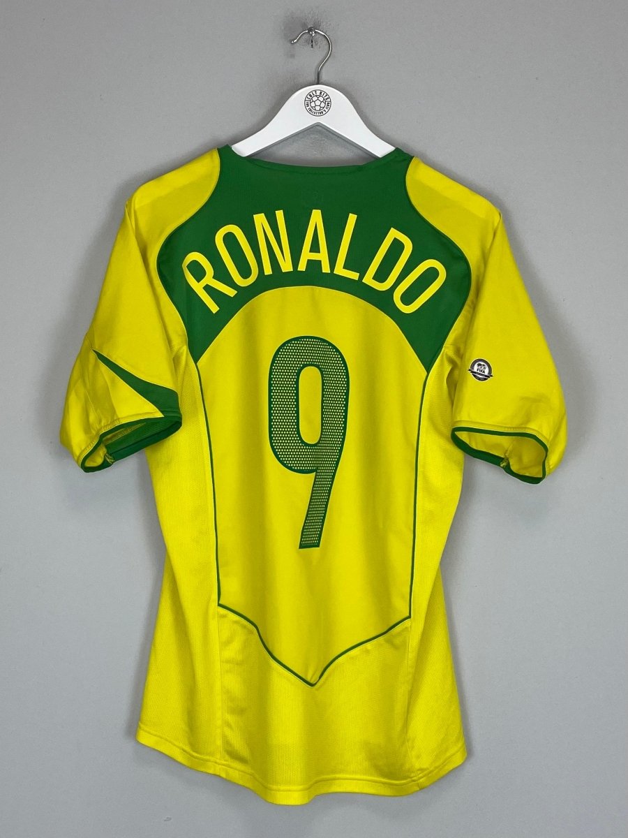 2004/06 BRAZIL RONALDO 9 *FIFA CENTENNIAL* HOME SHIRT (M) NIKE - Cult Kits - Medium - Buy Vintage Football Shirts, Authentic Retro Football Shirts For Sale, Classic Football Shirts & Soccer Jersey