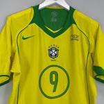 2004/06 BRAZIL RONALDO 9 *FIFA CENTENNIAL* HOME SHIRT (M) NIKE - Cult Kits - Medium - Buy Vintage Football Shirts, Authentic Retro Football Shirts For Sale, Classic Football Shirts & Soccer Jersey
