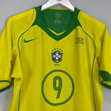 2004/06 BRAZIL RONALDO 9 *FIFA CENTENNIAL* HOME SHIRT (M) NIKE - Cult Kits - Medium - Buy Vintage Football Shirts, Authentic Retro Football Shirts For Sale, Classic Football Shirts & Soccer Jersey