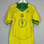 2004/06 BRAZIL RONALDO 9 *FIFA CENTENNIAL* HOME SHIRT (M) NIKE - Cult Kits - Medium - Buy Vintage Football Shirts, Authentic Retro Football Shirts For Sale, Classic Football Shirts & Soccer Jersey