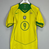 2004/06 BRAZIL RONALDO 9 *FIFA CENTENNIAL* HOME SHIRT (M) NIKE - Cult Kits - Medium - Buy Vintage Football Shirts, Authentic Retro Football Shirts For Sale, Classic Football Shirts & Soccer Jersey