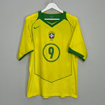 Shop 2004/06 BRAZIL RONALDO #9 HOME SHIRT (L) NIKE, classic football shirts, vintage football shirts & retro soccer jerseys at Cult Kits