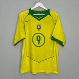 Shop 2004/06 BRAZIL RONALDO #9 HOME SHIRT (L) NIKE, classic football shirts, vintage football shirts & retro soccer jerseys at Cult Kits