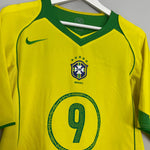 Shop 2004/06 BRAZIL RONALDO #9 HOME SHIRT (L) NIKE, classic football shirts, vintage football shirts & retro soccer jerseys at Cult Kits