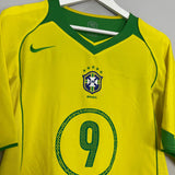 Shop 2004/06 BRAZIL RONALDO #9 HOME SHIRT (L) NIKE, classic football shirts, vintage football shirts & retro soccer jerseys at Cult Kits