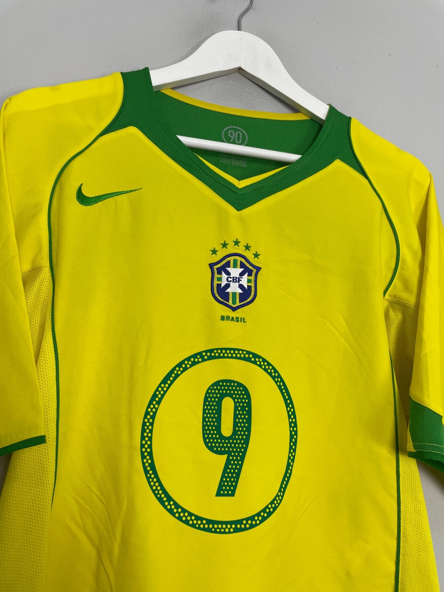 Shop 2004/06 BRAZIL RONALDO #9 HOME SHIRT (L) NIKE, classic football shirts, vintage football shirts & retro soccer jerseys at Cult Kits