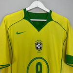 Shop 2004/06 BRAZIL RONALDO #9 HOME SHIRT (L) NIKE, classic football shirts, vintage football shirts & retro soccer jerseys at Cult Kits