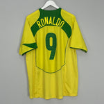 Shop 2004/06 BRAZIL RONALDO #9 HOME SHIRT (L) NIKE, classic football shirts, vintage football shirts & retro soccer jerseys at Cult Kits