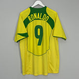 Shop 2004/06 BRAZIL RONALDO #9 HOME SHIRT (L) NIKE, classic football shirts, vintage football shirts & retro soccer jerseys at Cult Kits