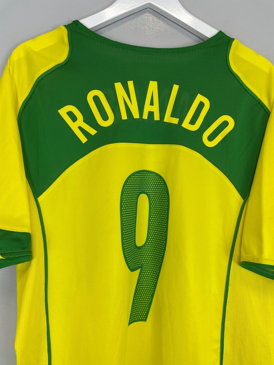 2004/06 BRAZIL RONALDO 9 HOME SHIRT (L) NIKE - Cult Kits - Large - Buy Vintage Football Shirts, Authentic Retro Football Shirts For Sale, Classic Football Shirts & Soccer Jersey