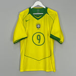 Shop 2004/06 BRAZIL RONALDO #9 HOME SHIRT (L) NIKE, classic football shirts, vintage football shirts & retro soccer jerseys at Cult Kits