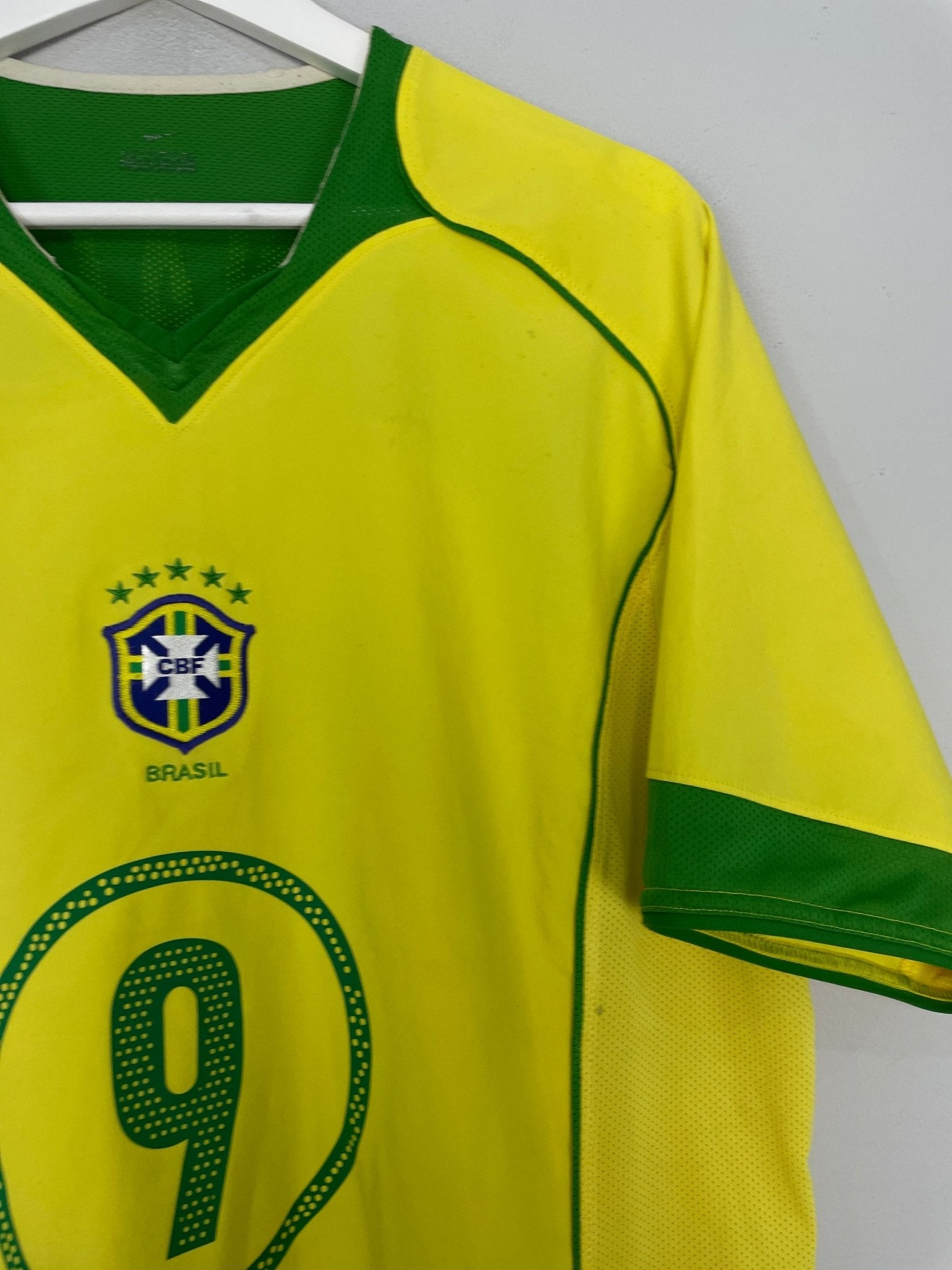 Shop 2004/06 BRAZIL RONALDO #9 HOME SHIRT (L) NIKE, classic football shirts, vintage football shirts & retro soccer jerseys at Cult Kits