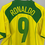 Shop 2004/06 BRAZIL RONALDO #9 HOME SHIRT (L) NIKE, classic football shirts, vintage football shirts & retro soccer jerseys at Cult Kits