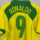 Shop 2004/06 BRAZIL RONALDO #9 HOME SHIRT (L) NIKE, classic football shirts, vintage football shirts & retro soccer jerseys at Cult Kits