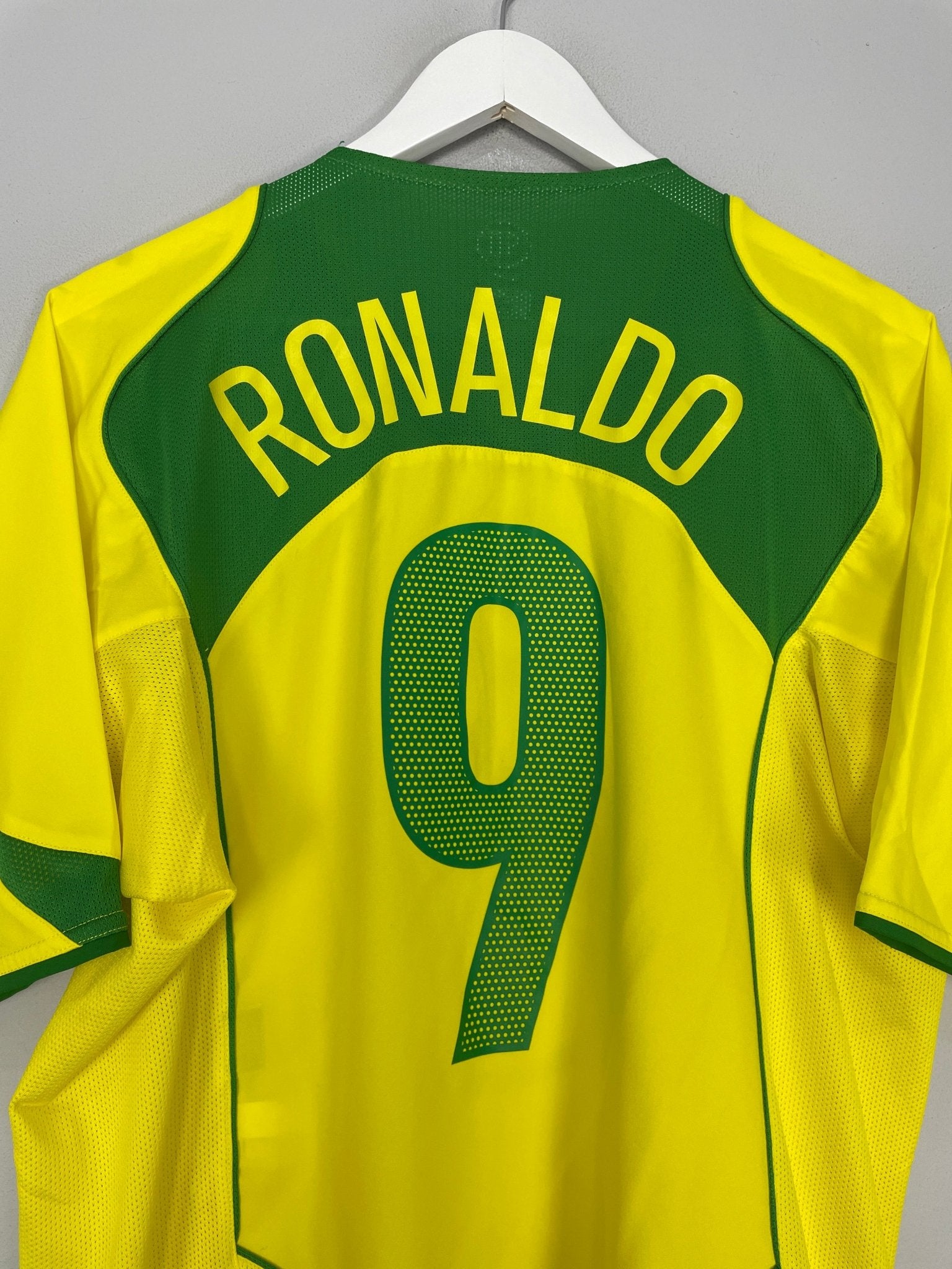 Shop 2004/06 BRAZIL RONALDO #9 HOME SHIRT (L) NIKE, classic football shirts, vintage football shirts & retro soccer jerseys at Cult Kits