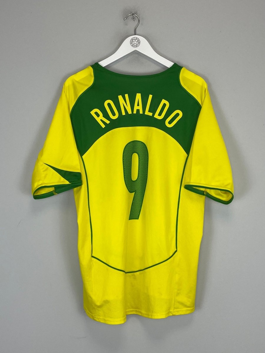 2004/06 BRAZIL RONALDO 9 HOME SHIRT (L) NIKE - Cult Kits - Large - Buy Vintage Football Shirts, Authentic Retro Football Shirts For Sale, Classic Football Shirts & Soccer Jersey