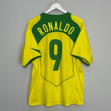Shop 2004/06 BRAZIL RONALDO #9 HOME SHIRT (L) NIKE, classic football shirts, vintage football shirts & retro soccer jerseys at Cult Kits