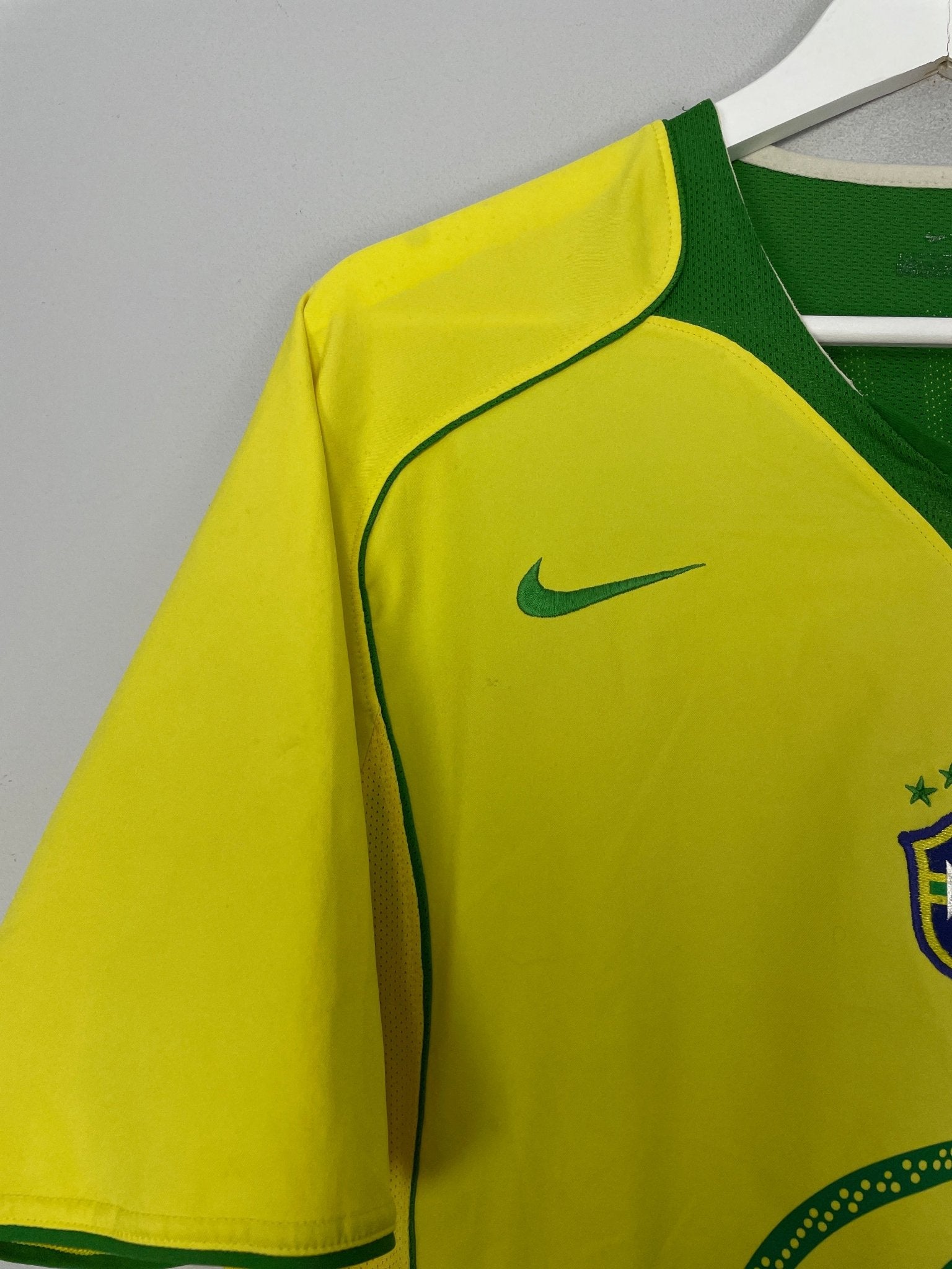 Shop 2004/06 BRAZIL RONALDO #9 HOME SHIRT (L) NIKE, classic football shirts, vintage football shirts & retro soccer jerseys at Cult Kits